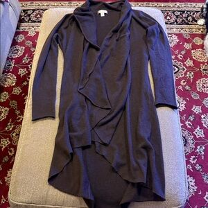 Nordstrom Open Front Long Cardigan Sweater Wool Cashmere Blend (TD)